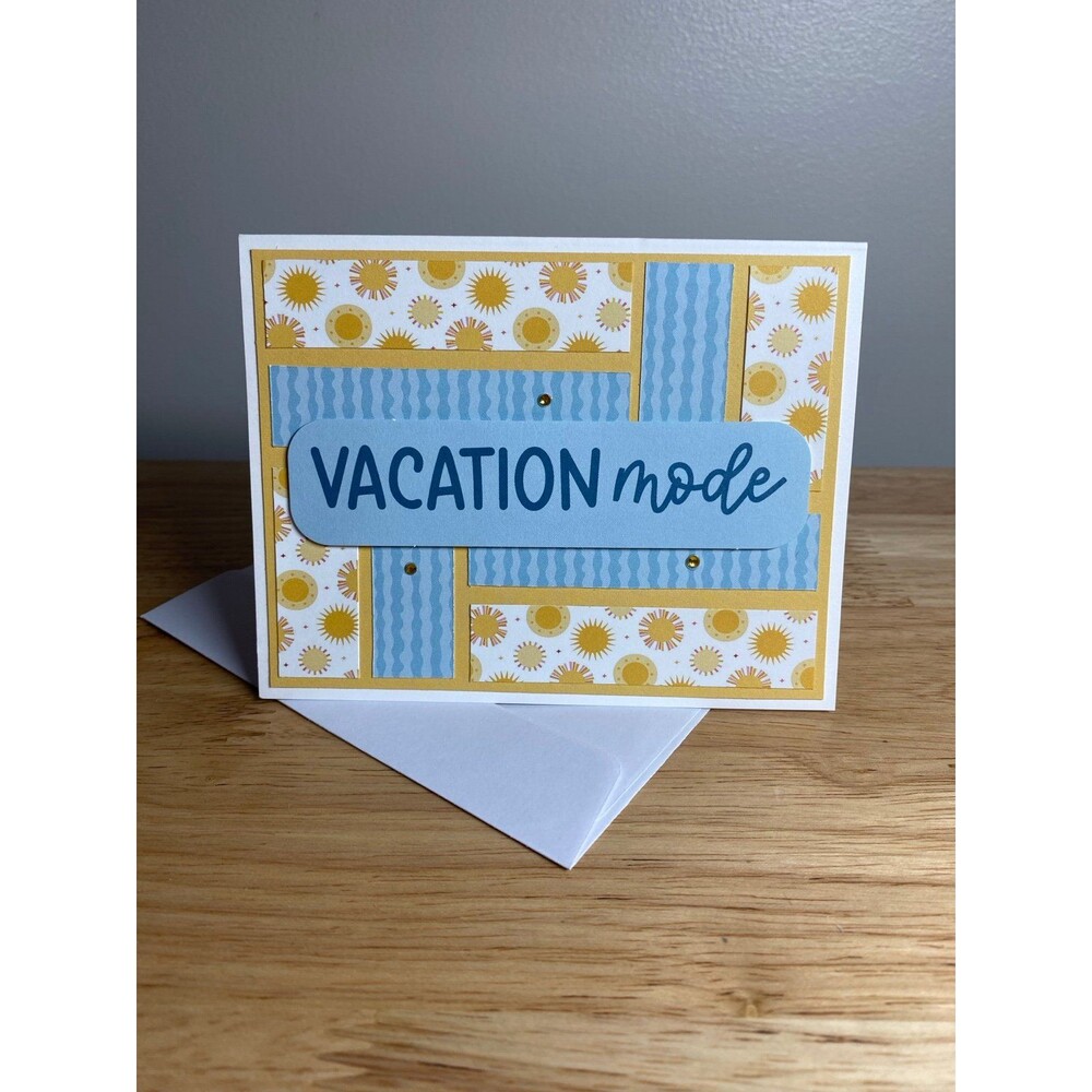 Handmade Summer Blank Greeting Card A2 & Envelope